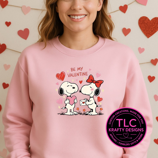 Be My Valentine Cute Character Shirt or Sweatshirt – Cozy Valentine Outfit