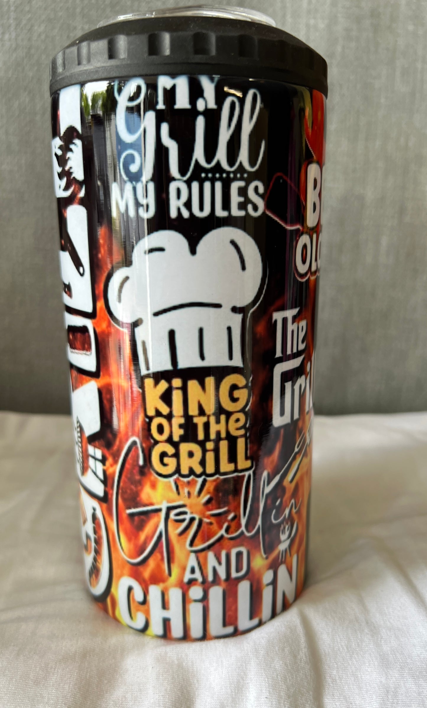 Born To Grill Logo 4 in 1 16oz. Can/Bottle  Cup holder