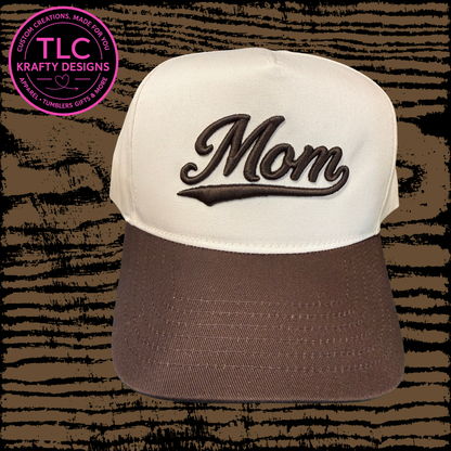 Mom Script Embroidered Hat