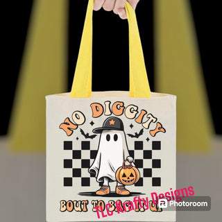 No Diggity 'bout to Bag it Up Ghost Trick or Treat Bag