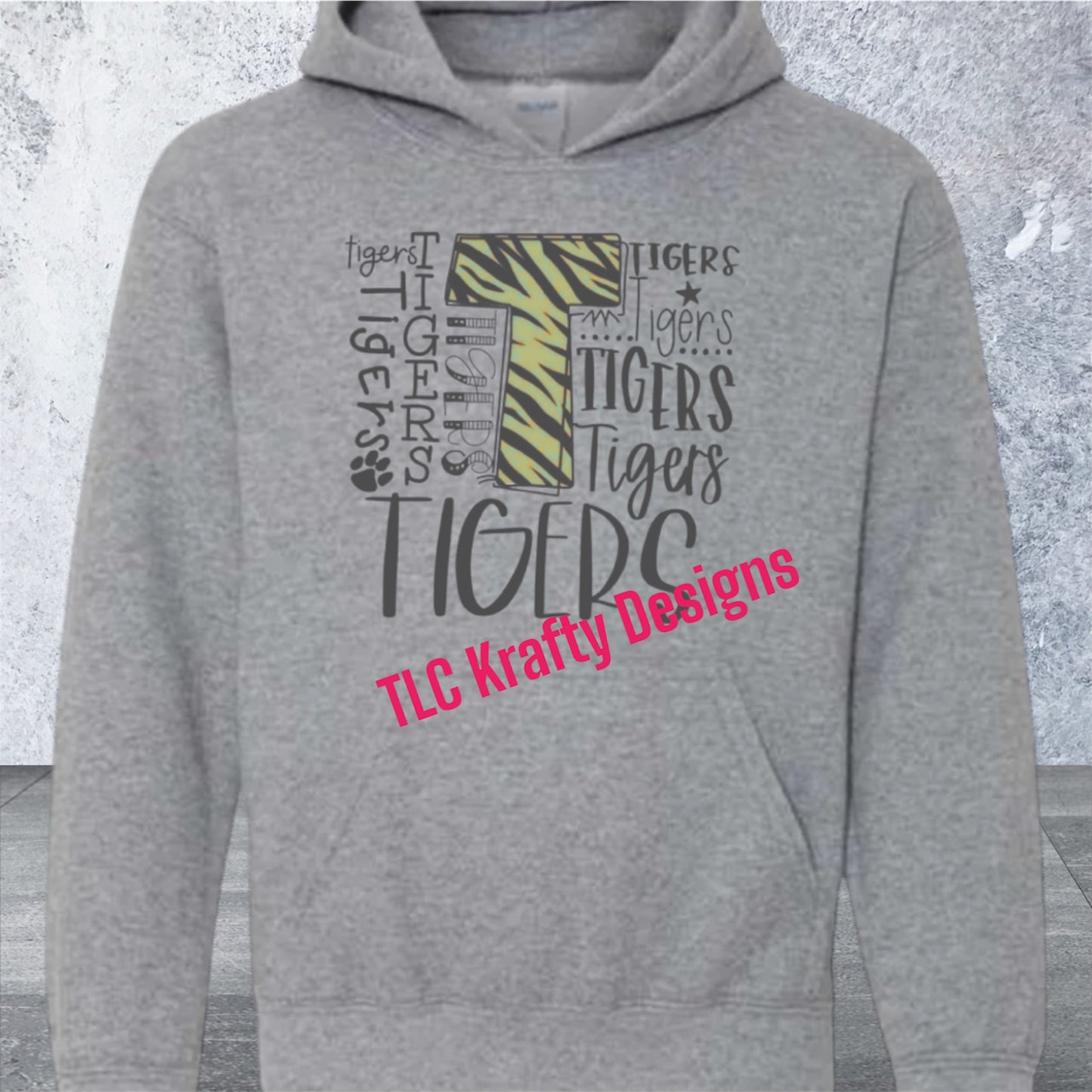 Tigers Typography Hoodie