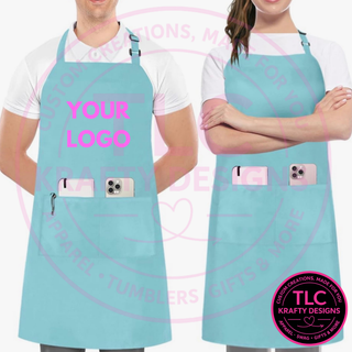 Custom Aprons with Personalized Designs | Adjustable Bib Apron with Pockets