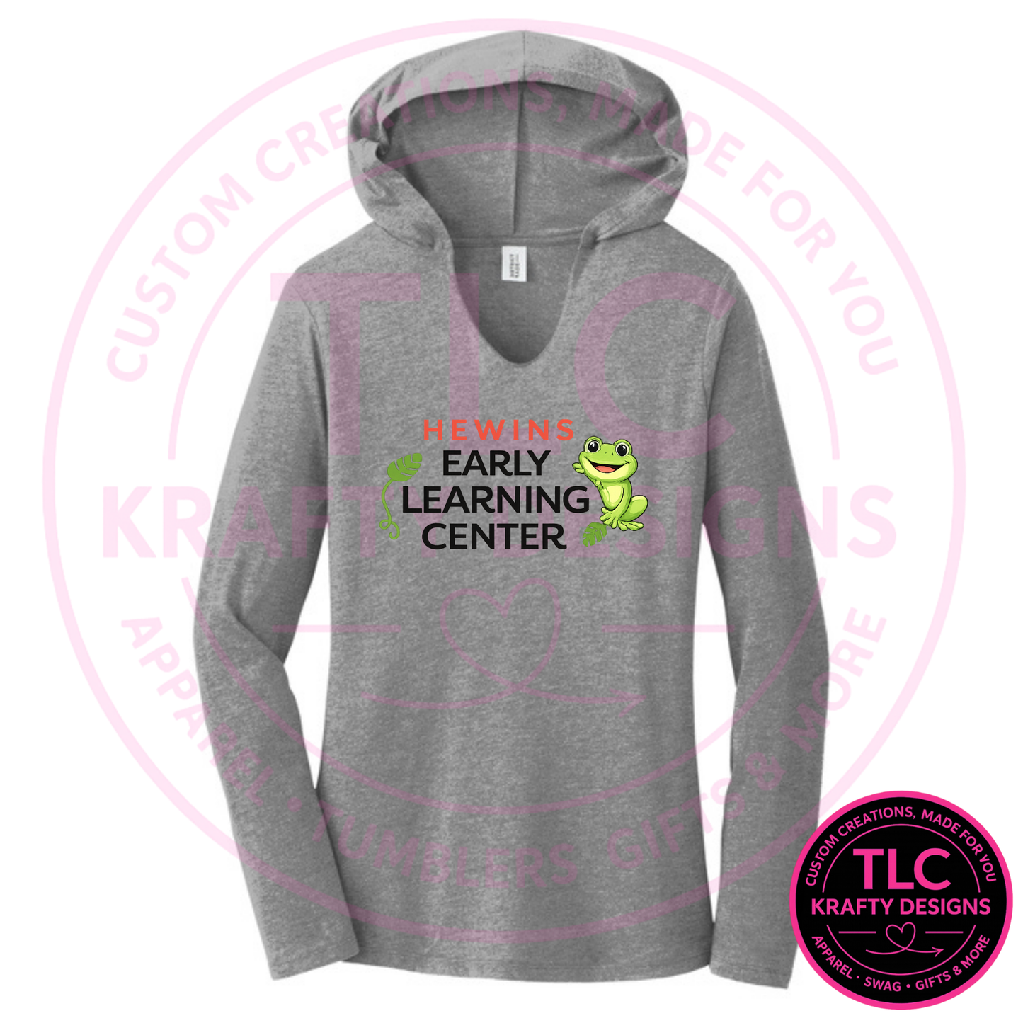 Hewins Early Learning Center Apparel - Hooded V-Neck Shirts
