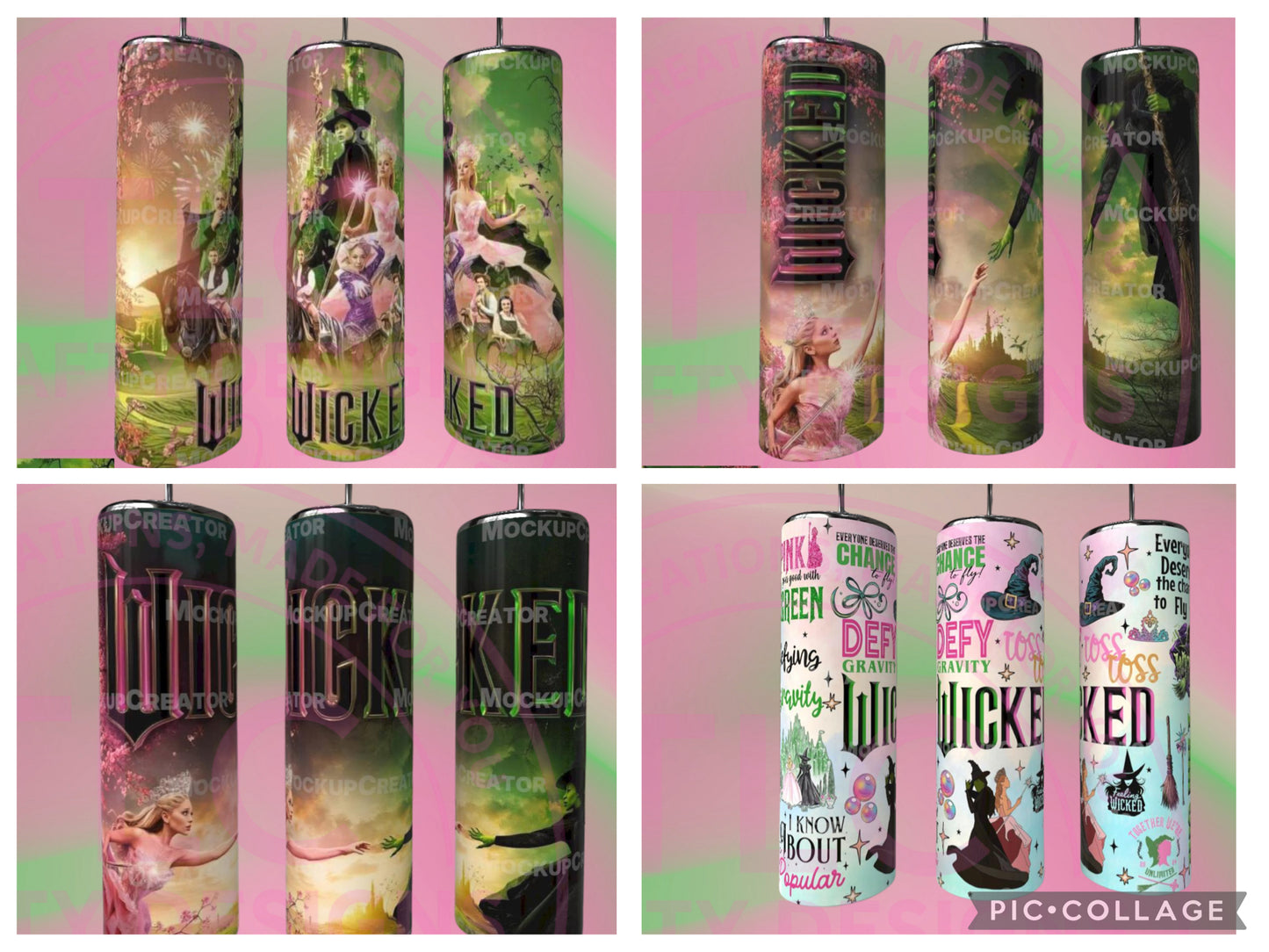 Wicked Inspired 20oz Tumbler – Changed for Good Design (Standard or Glow)