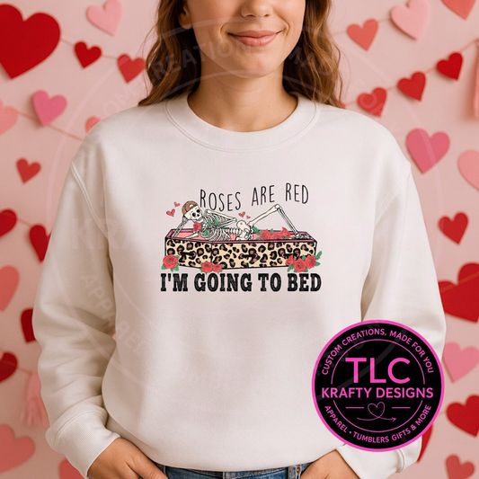 Roses Are Red Skeleton Valentine Shirt | Funny Spooky Valentine Sweatshirt