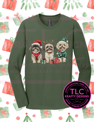 Shih Tzu Christmas – Festive Holiday Dog Lover T-Shirt & Long Sleeve