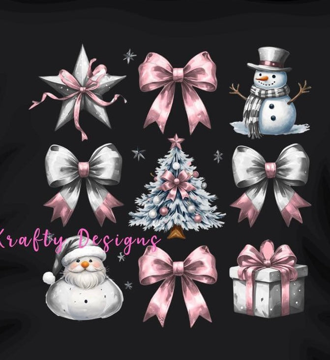 🎄✨ Holiday Cheer in Style Snowman and Bows T-shirt! ✨🎄