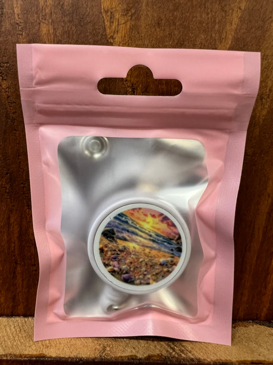 Beach Scenery Sublimation Retractable Badge Holder Clip