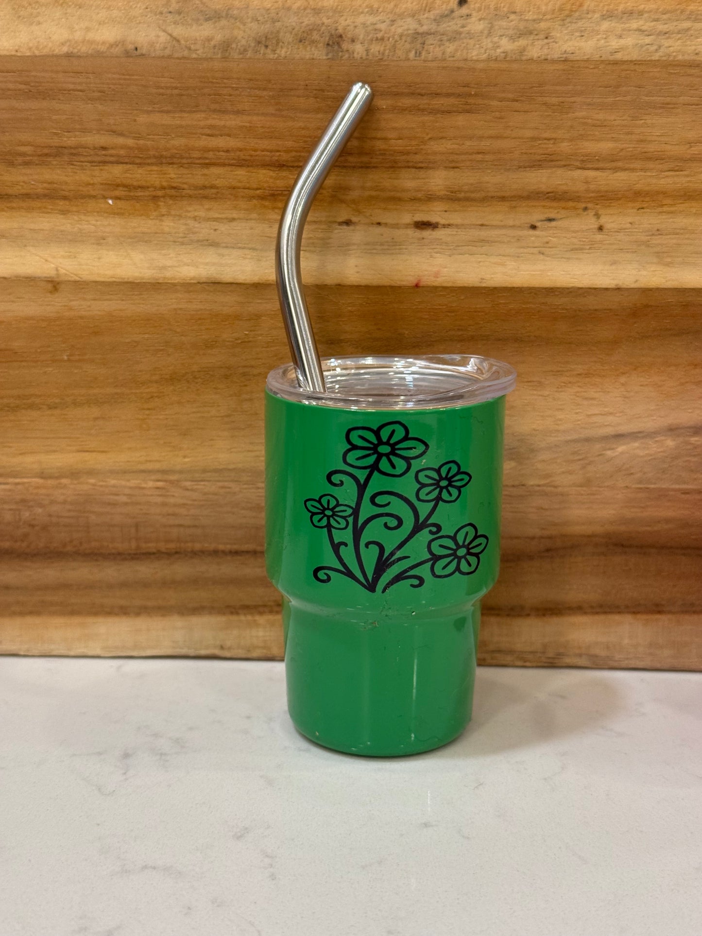 Flowery 3oz mini shot glass