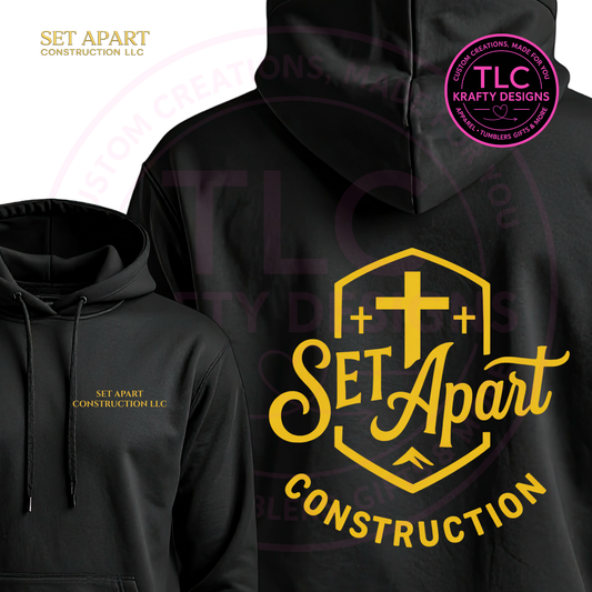 Set Apart Construction Cross Logo T-Shirt or Sweatshirt – Christian Construction Apparel