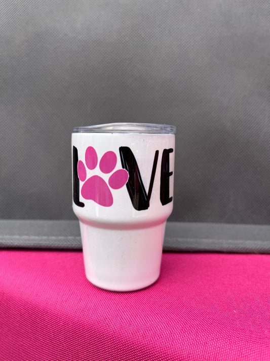 Love Paw 3oz. Customized Tumbler shot glass