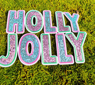Holly Jolly Sequin Patch (10.5”)