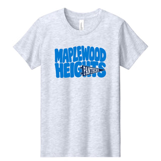 Maplewood Heights Panthers Pennant design on Bella + Canvas Jersey tee in Ash