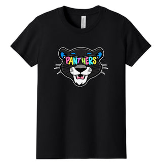 Maplewood Heights Panthers Sunglasses design on Bella + Canvas Jersey tee in Black