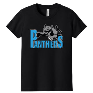 Maplewood Heights Panthers Leaping Panther design on Bella + Canvas Jersey tee in Black