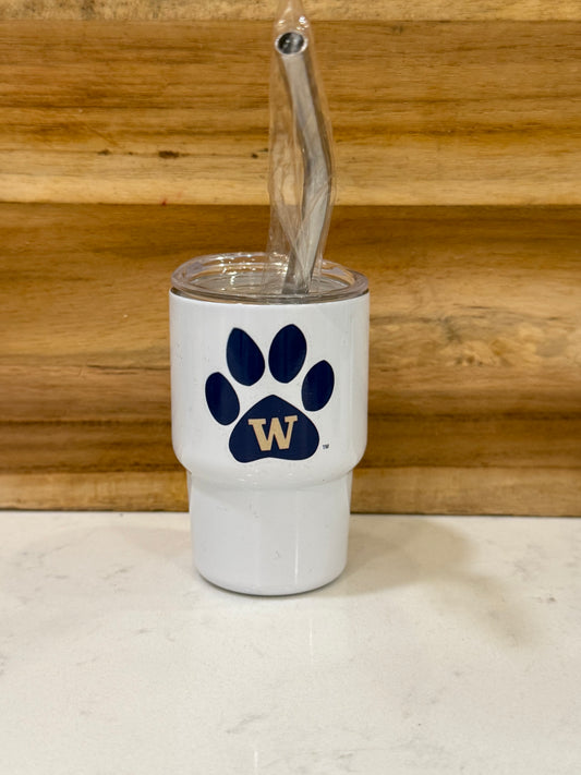 UW logo 3oz mini shot glass
