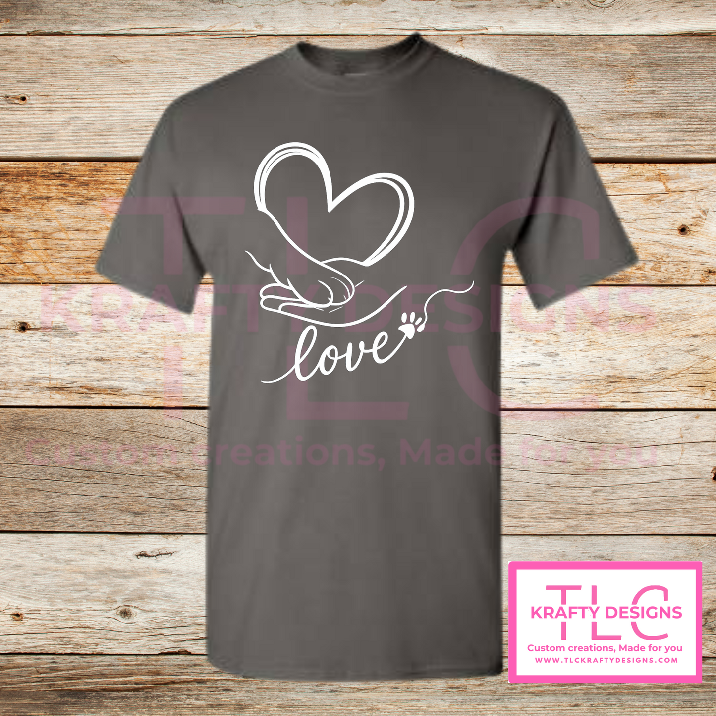 Love Paw Print T-Shirt – Unisex Pet Lover Tee