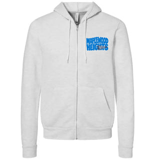 Maplewood Heights Panthers Pennant design on BELLA+CANVAS sponge fleece full-zip hoodie in Ash