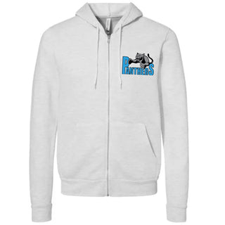 Maplewood Heights Panthers Leaping Panther design on BELLA+CANVAS sponge fleece full-zip hoodie in Ash
