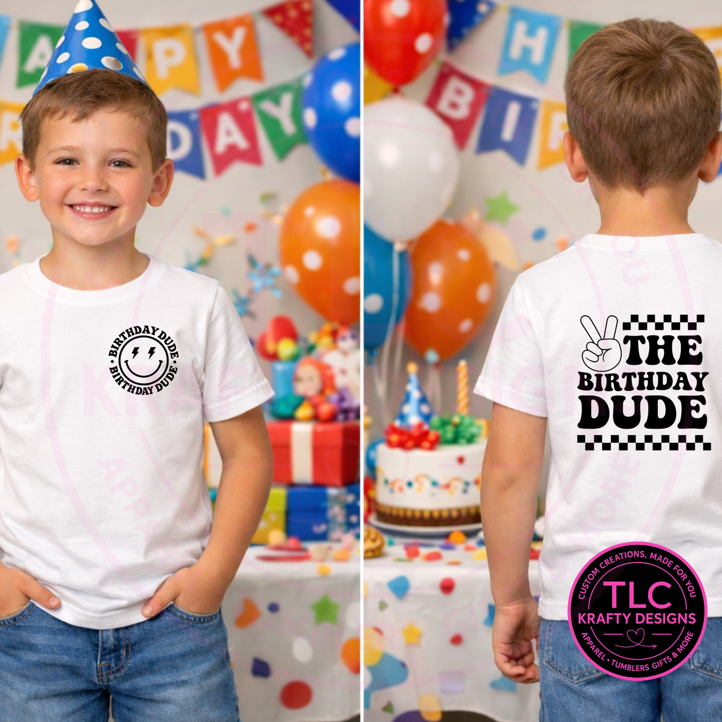 Birthday Dude Kids Birthday Shirt - Birthday Vibes Apparel CK
