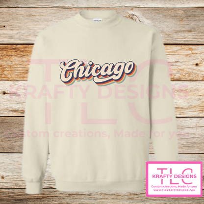 Retro Chicago Sweatshirt – Vintage-Inspired City Pride