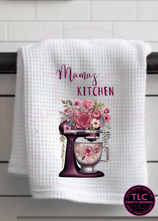Mama’s Kitchen Floral Mixer Towel – Vintage Farmhouse Kitchen Décor