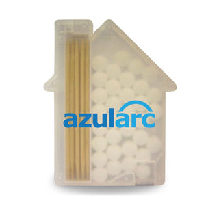 Branded House-Shaped Mint & Toothpick Holder – Add Your Own Business Logo (150 Piece Minimum)