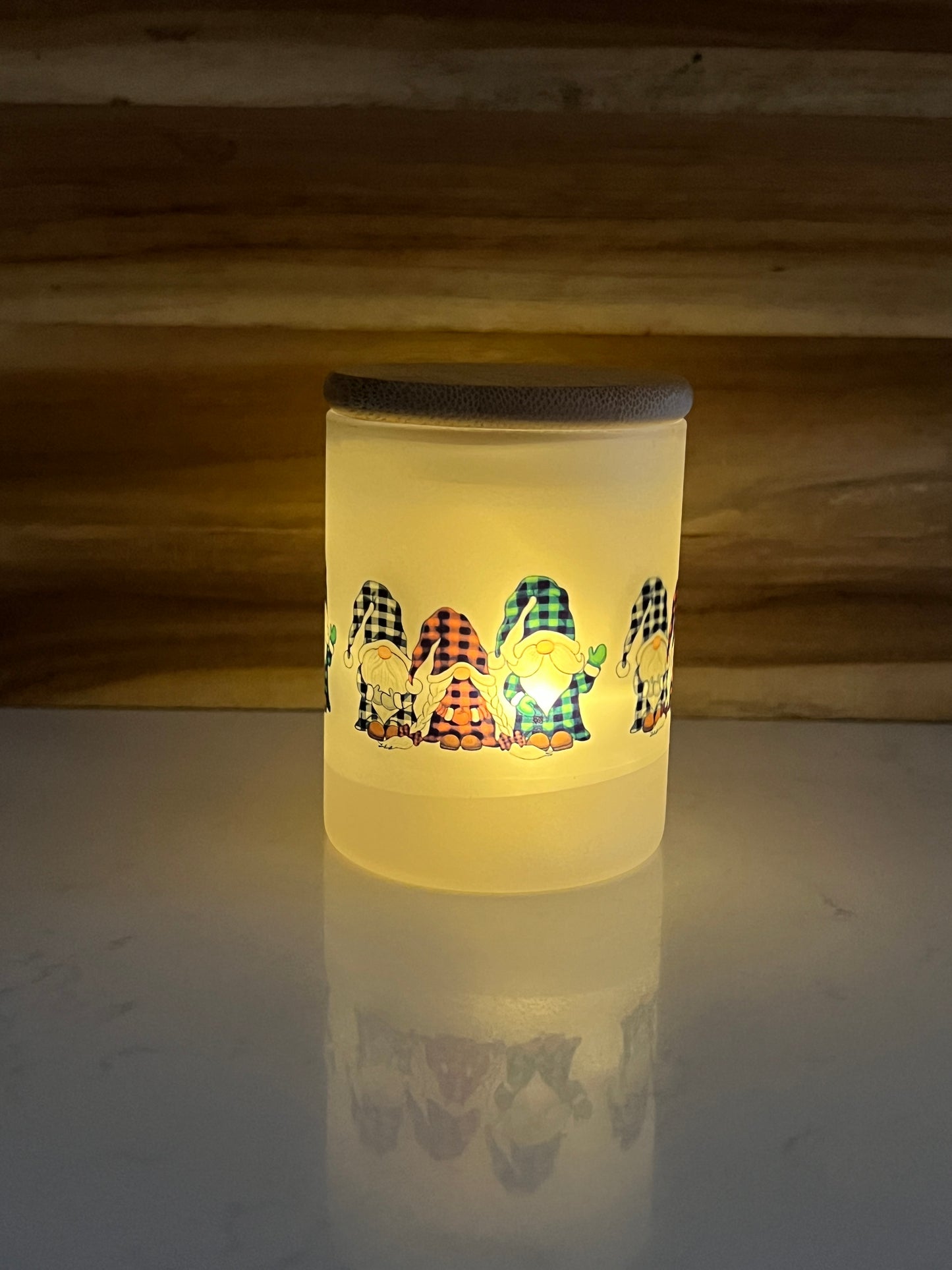 Adorable Gnome-Themed 9oz Candle/Trinket Holder