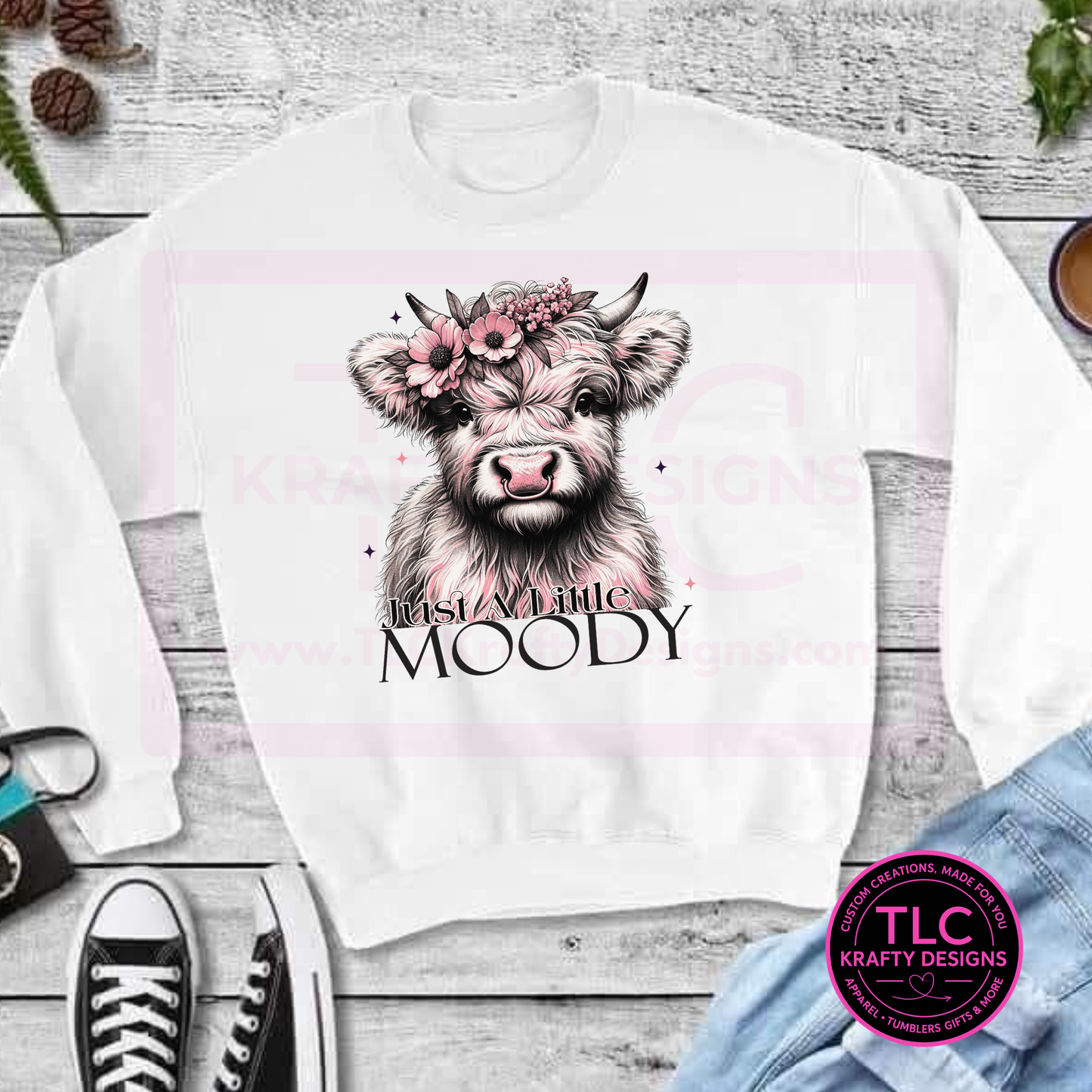 Just a Little Moody Cow Graphic – T-Shirt or Sweatshirt
