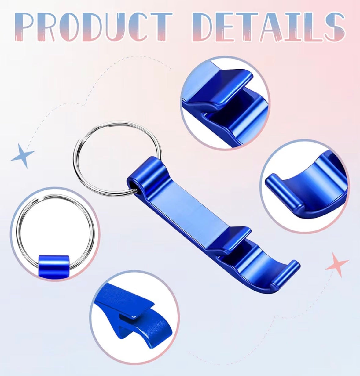 Personalized Bottle Opener Keychain – Custom Laser Engraved Aluminum Keychain | Add Your Logo, Name or Design