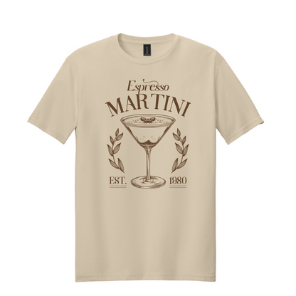 Espresso Martini Shirts, Long Sleeves, and Tanks – Classic Coffee Cocktail Design (add your year)