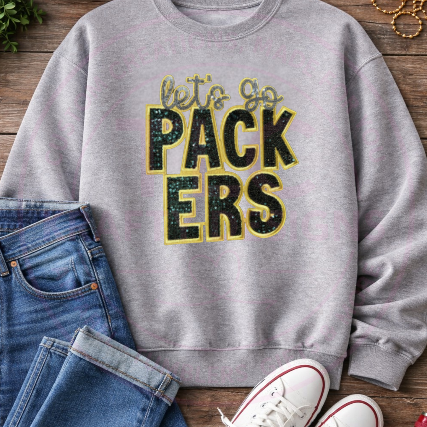 Let’s Go Packers Patch – Game Day Varsity Patch for Jackets, Sweatshirts & Fan Apparel