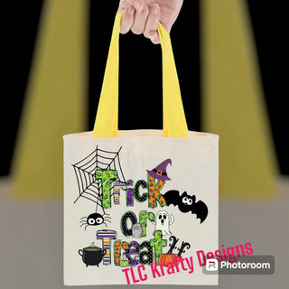 Halloween Ghost Bat Themed Trick or Treat Bag