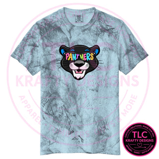 Maplewood Heights Panthers Sunglasses design on Comfort Colors Color Blast tee in Ocean