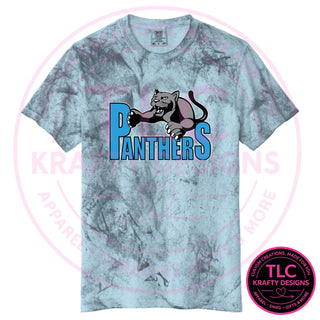 Maplewood Heights Panthers Leaping Panther design on Comfort Colors Color Blast tee in Ocean