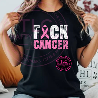 F Cancer Shirt, Breast Cancer Awareness Tee, Pink Ribbon Shirt, Cancer Fighter Gift