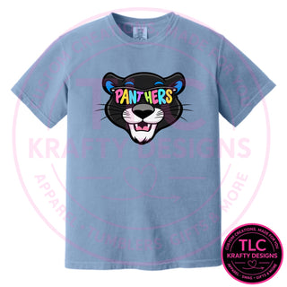 Maplewood Heights Panthers Sunglasses design on Comfort Colors heavyweight tee in Washed Denim