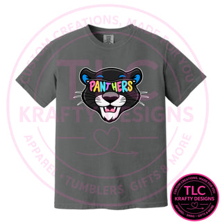 Maplewood Heights Panthers Sunglasses design on Comfort Colors heavyweight tee in Pepper