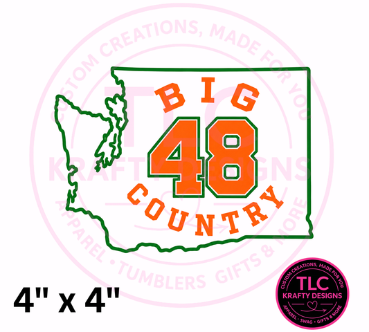 Big 48 Country Design – Custom UVT Sticker