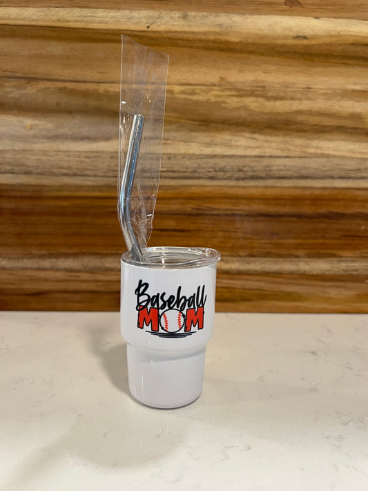 Baseball Mom 3oz. Customized Tumbler shot glass