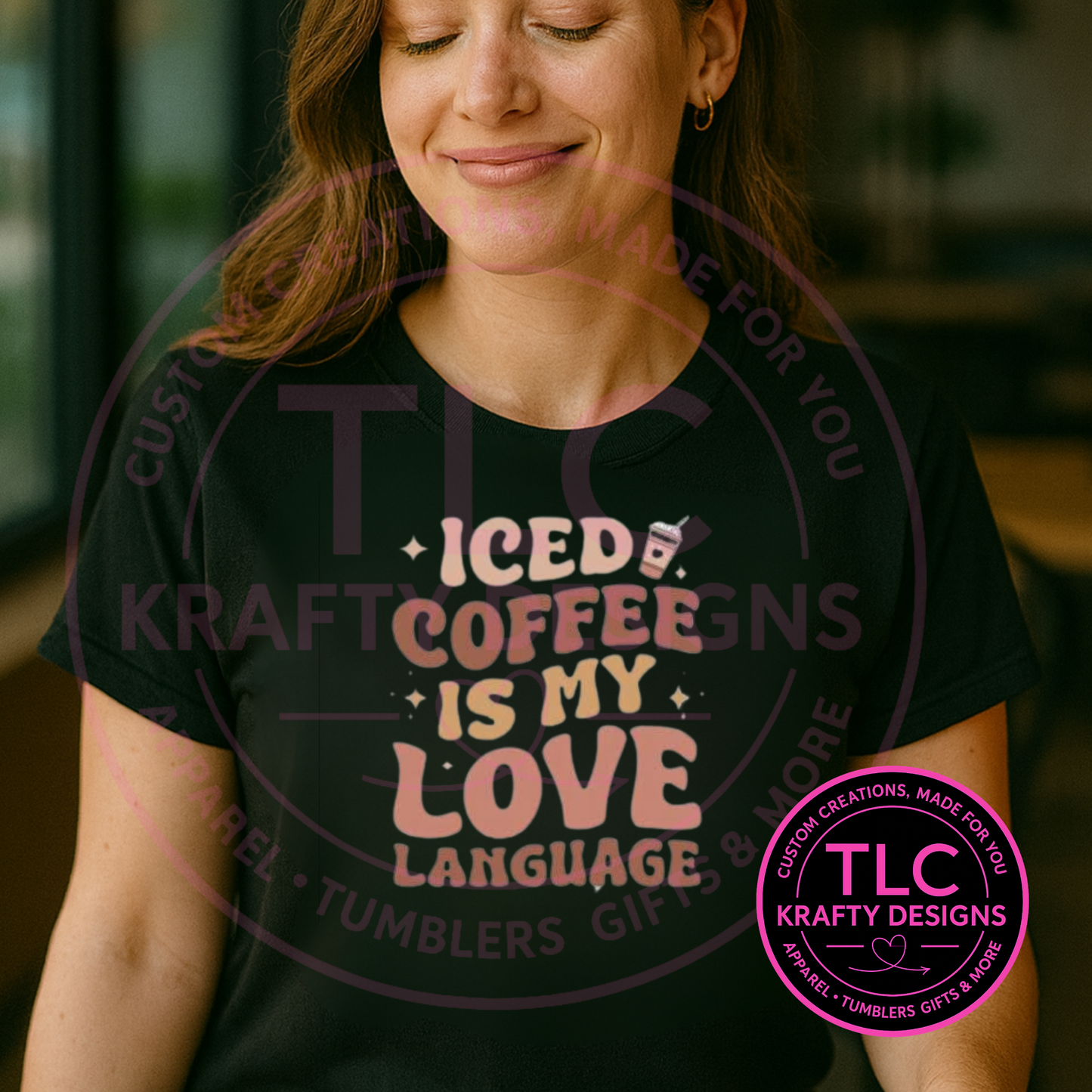 Iced Coffee Is My Love Language Shirt – Funny Coffee Lover Graphic Tee