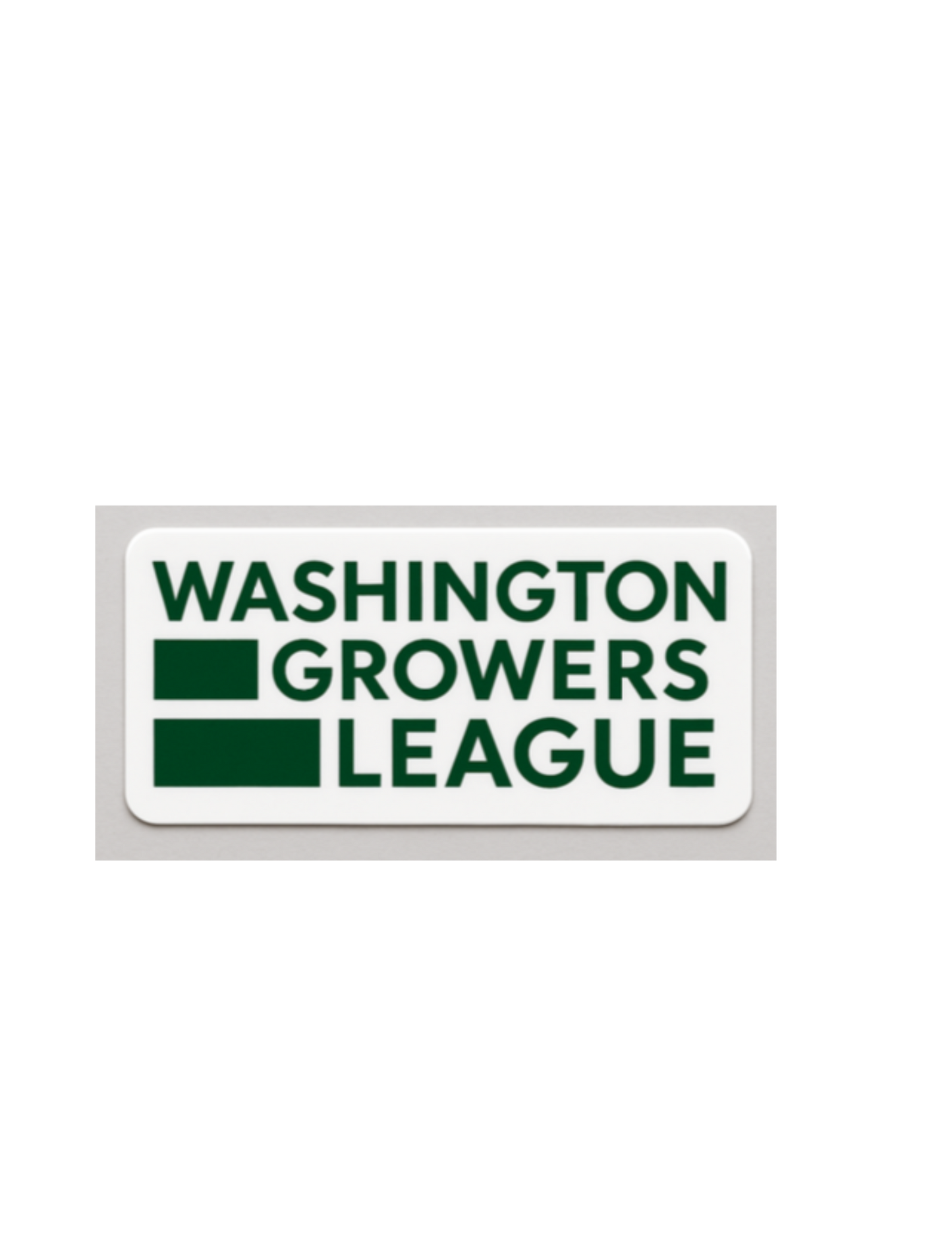 Washington Growers League Logo Sticker – Custom 2.5” x 1.14” Premium Vinyl
