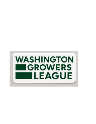 Washington Growers League Logo Sticker – Custom 2.5” x 1.14” Premium Vinyl