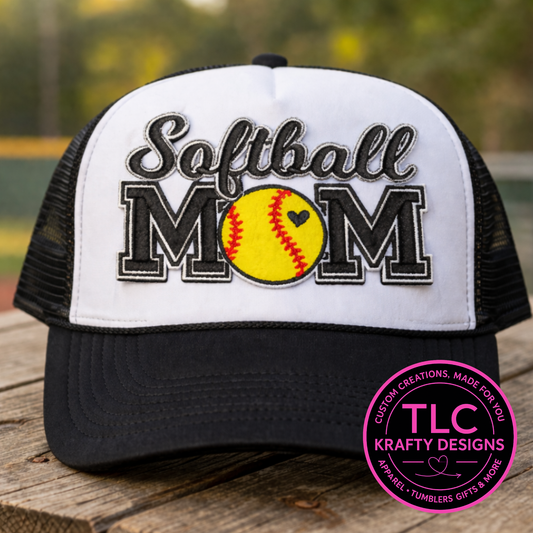 Softball Mom Patch Trucker Hat – Custom Sports Mom Hat