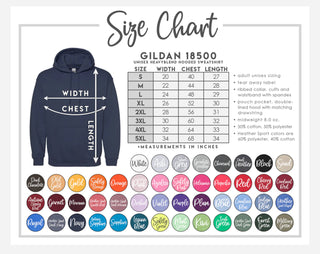 Hoodie size chart
