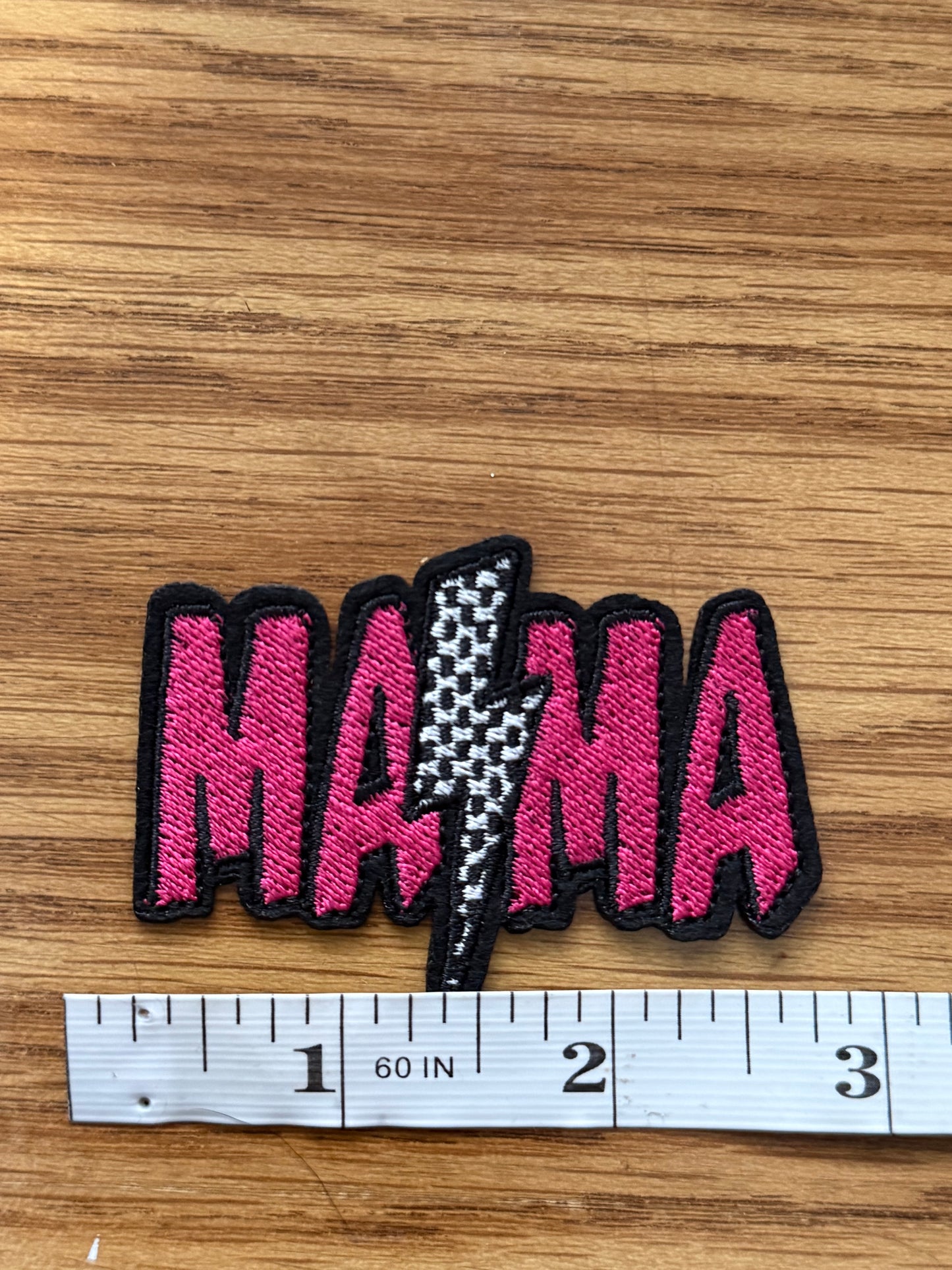 MAMA Lightning Bolt Embroidered Patch