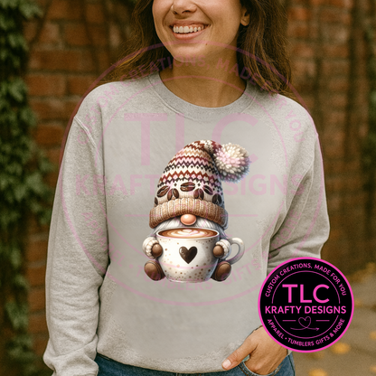 Coffee Gnome Sweatshirt – Cozy Coffee Lover Pullover