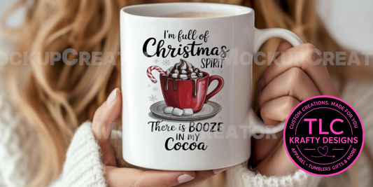 Christmas Spirit Mug – Funny Holiday Cocoa Cup with Boozy Twist