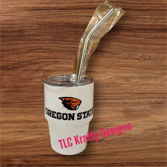 Oregon Team Spirit 3oz Shot Glass with lid