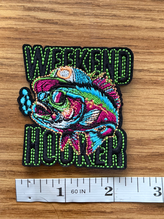 Weekend Hooker Embroidered Patch – Iron-On or Sew-On Patch